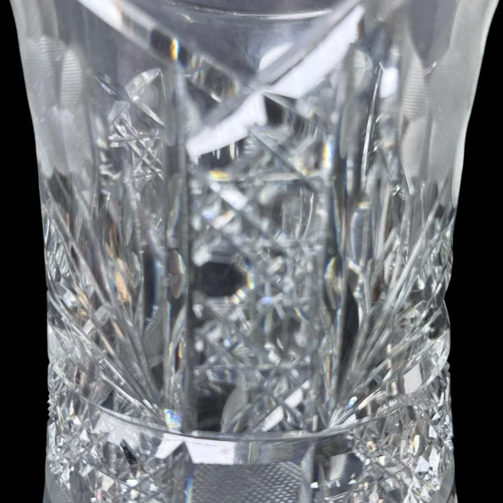American Brilliant‎ Cut Glass Pitcher Floral Flower 10.5